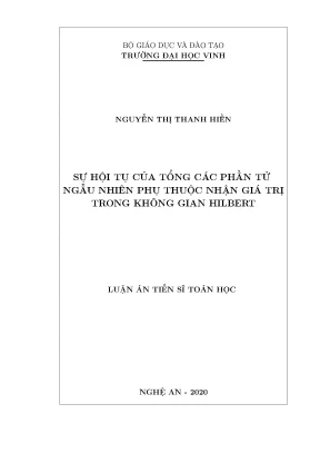 Nghiên cứu sự hội tụ của tổng các phần tử ngẫu nhiên 