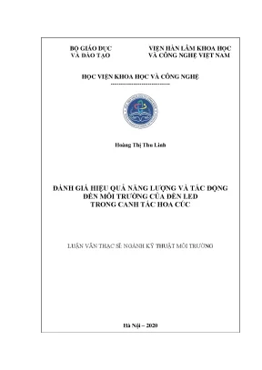 Đánh giá hiệu quả năng lượng và tác động môi trường của 