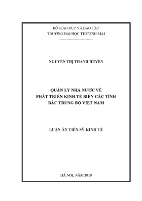 Phát triển kinh tế biển tại các tỉnh Bắc Trung Bộ Việt Nam