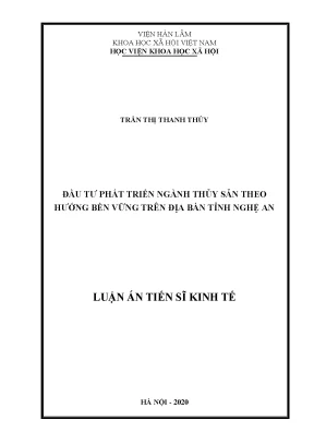 Phát triển bền vững ngành thủy sản tại Nghệ An