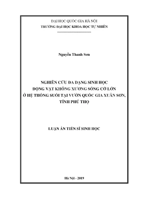 Nghiên cứu đa dạng sinh học động vật không xương sống 