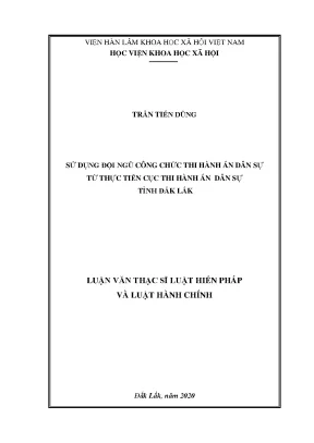 Nâng cao hiệu quả đội ngũ công chức thi hành án dân sự