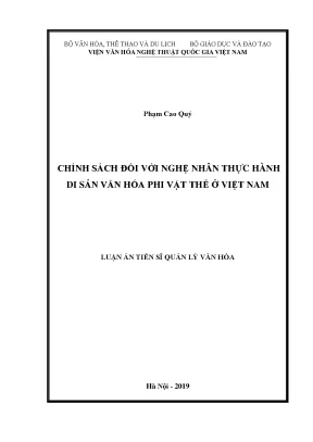 Chính sách hỗ trợ nghệ nhân thực hành di sản văn hóa phi 