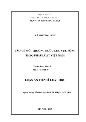 Bảo vệ môi trường nước lưu vực sông theo pháp luật Việt Nam