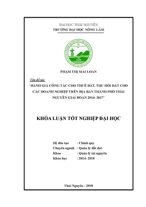 Đánh Giá Công Tác Cho Thuê và Thu Hồi Đất Tại Thái 