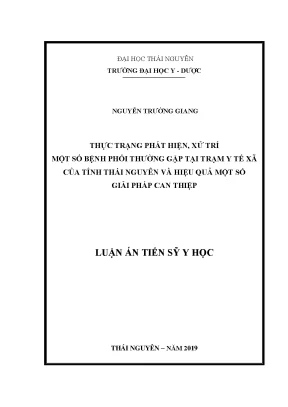 Phát hiện và xử trí bệnh phổi tại trạm y tế xã Thái 