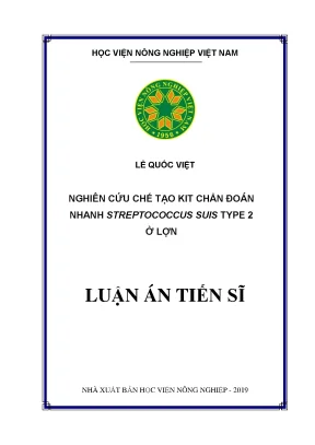 Nghiên cứu kit chẩn đoán nhanh streptococcus suis type 2 