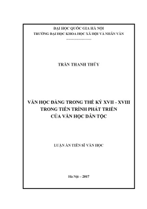 Văn học Đàng Trong thế kỷ XVII-XVIII: Diễn biến và ảnh 