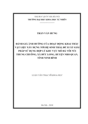 Đánh giá tác động khai thác vật liệu xây dựng đến hệ