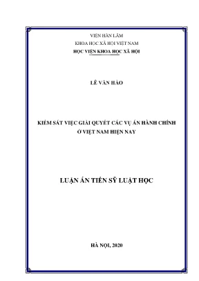 Giải Quyết Vụ Án Hành Chính Tại Việt Nam: Thực Trạng và