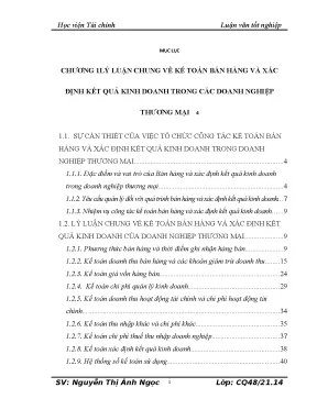 Nghiên cứu kế toán bán hàng và kết quả kinh doanh tại