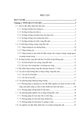 Nghiên cứu nhân trắc và tăng trưởng đầu mặt ở trẻ em 7-9 