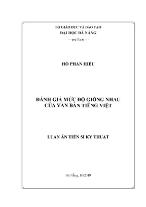 Đánh Giá Mức Độ Giống Nhau Của Văn Bản Tiếng Việt