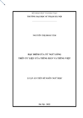 Đặc điểm từ ngữ lóng trong tiếng Hán và tiếng Việt