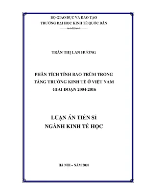 Phân Tích Tính Bao Trùm Trong Tăng Trưởng Kinh Tế Việt 