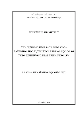 Mô Hình Sách Giáo Khoa Khoa Học Tự Nhiên Phát Triển Năng 