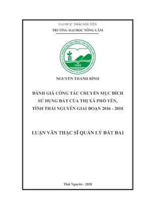 Đánh giá chuyển mục đích sử dụng đất tại Thị xã Phổ Yên, 