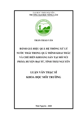 Đánh giá hiệu quả hệ thống xử lý nước thải tại mỏ Núi
