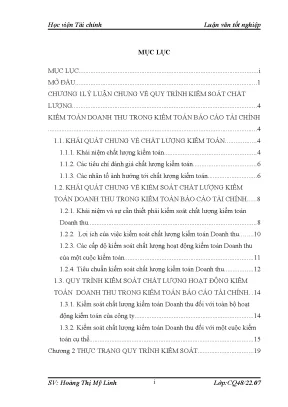 Kiểm Soát Chất Lượng Kiểm Toán Doanh Thu Tại AASC