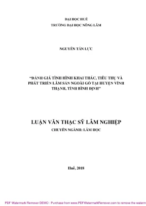 Đánh giá khai thác và phát triển lâm sản ngoài gỗ tại 