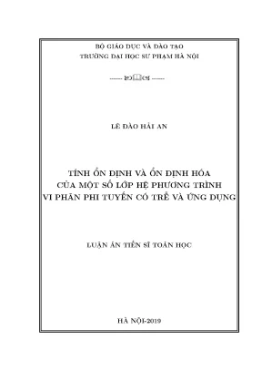 Nghiên cứu tính ổn định và ổn định hóa hệ phương trình 