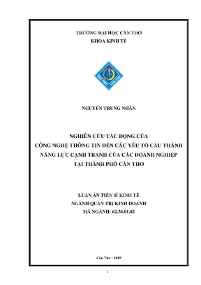 Tác động của công nghệ thông tin đến năng lực cạnh tranh