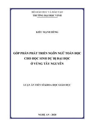 Phát triển ngôn ngữ toán học cho học sinh dự bị đại học 