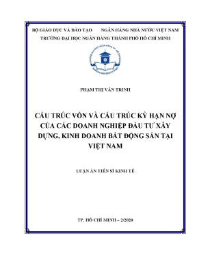 Cấu trúc vốn và nợ trong doanh nghiệp bất động sản tại