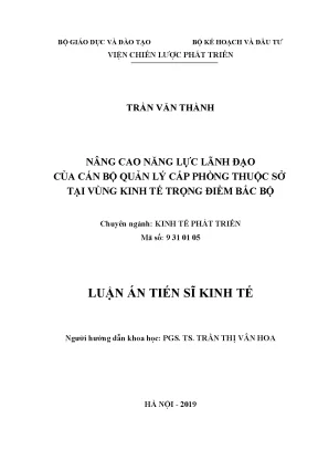 Nâng cao năng lực lãnh đạo cán bộ quản lý cấp phòng tại 