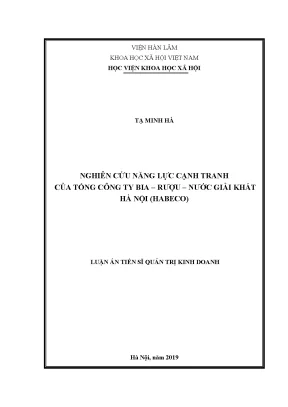 Năng lực cạnh tranh của Habeco: Nghiên cứu tiến sĩ