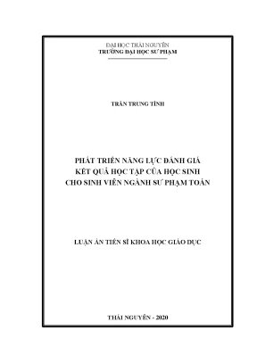 Phát triển năng lực đánh giá kết quả học tập cho sinh 