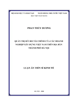 Quản trị rủi ro tài chính trong doanh nghiệp xây dựng 