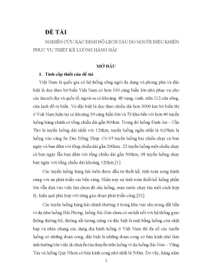 Nghiên cứu độ lệch tàu do người điều khiển trong thiết 
