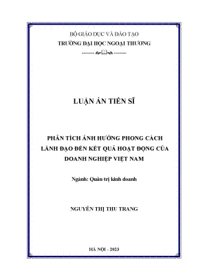 Tác động của phong cách lãnh đạo đến hiệu quả doanh