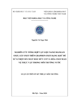 Nghiên cứu vật liệu nano mangan oxit trên graphen oxit
