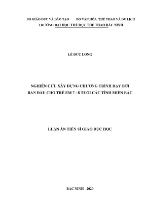 Chương trình dạy bơi cho trẻ em 7-8 tuổi tại miền Bắc