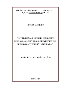 Phát triển năng lực lãnh đạo cho công chức cấp huyện