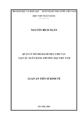 Quản lý rủi ro danh mục cho vay tại ngân hàng thương mại 