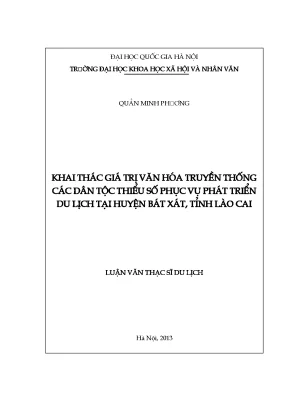 Khai thác giá trị văn hóa dân tộc thiểu số để phát triển 