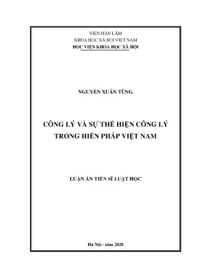 Công lý và sự thể hiện trong hiến pháp Việt Nam
