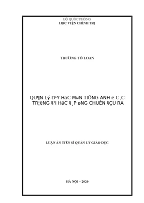 Nâng cao chất lượng dạy học tiếng Anh tại đại học theo 