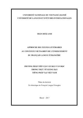 Phương pháp tiếp cận văn bản văn học trong giảng dạy 