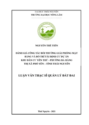 Đánh Giá Bồi Thường Giải Phóng Mặt Bằng Dự Án Khu Dân Cư