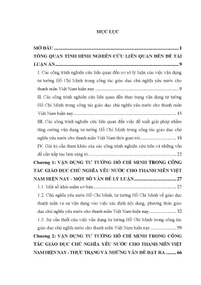 Vận Dụng Tư Tưởng Hồ Chí Minh Trong Giáo Dục Yêu Nước 