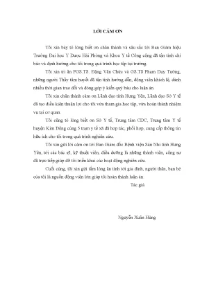Suy dinh dưỡng thấp còi ở trẻ 12-36 tháng tại Kim Động, 