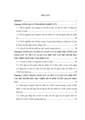 Nâng cao tư duy lý luận cho cán bộ dân tộc thiểu số tại 