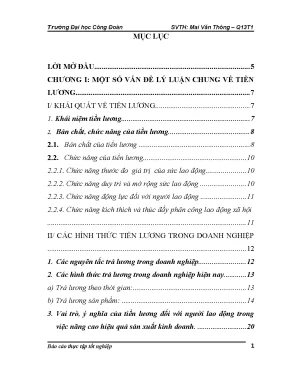 Hoàn thiện quản lý tiền lương tại công ty cổ phần ĐTTC 