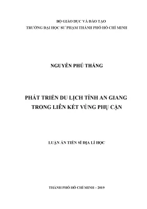 Phát triển du lịch An Giang: Liên kết vùng phụ cận