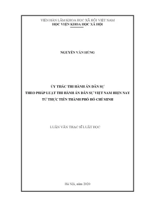 Nghiên cứu về ủy thác thads theo pháp luật Việt Nam tại