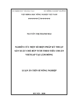 Nghiên cứu biện pháp sản xuất chè búp tươi đạt tiêu 